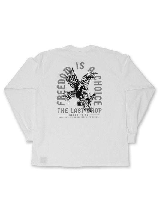 Freedom is an eagle shirt that offers a choice of a long sleeve tee.